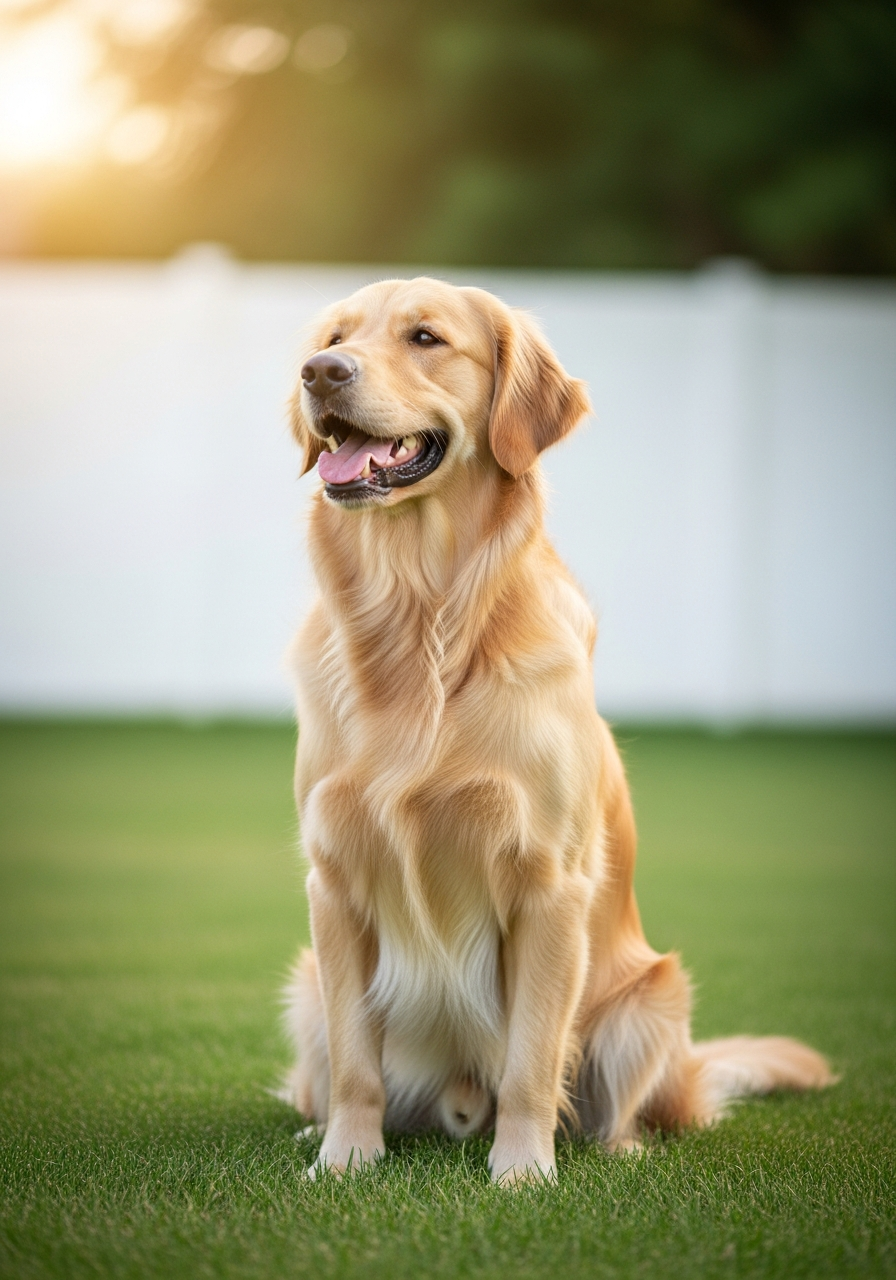 Happy golden retriever